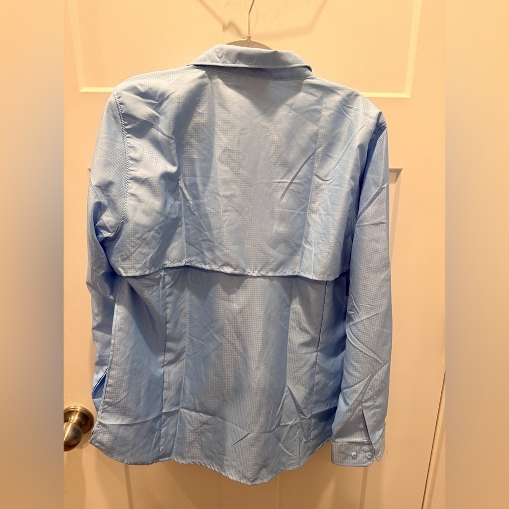 Stillwater Supply Co Men’s Light Blue Performance Button Down Shirt Size L - Picture 3 of 10